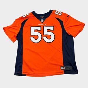 Nike NFL Denver Broncos Bradley Chubb #55 On Field Jersey Orange Men’s Sz 3XL